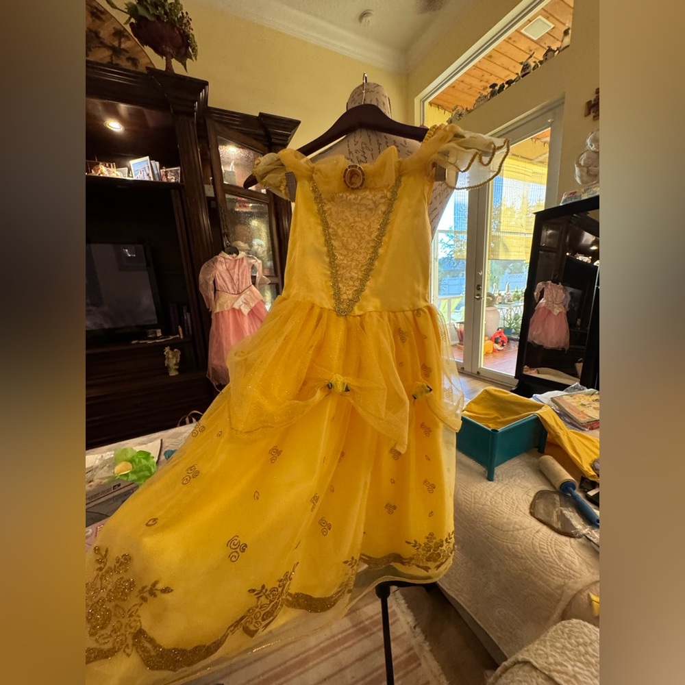 Disney Golden Yellow Princess Costume new vintage adorable small 5-6